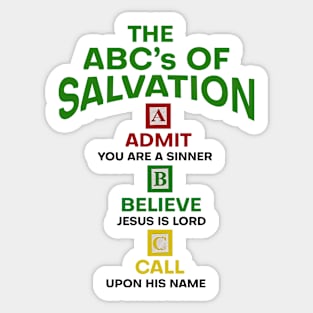 The ABC's of Salvation Sticker